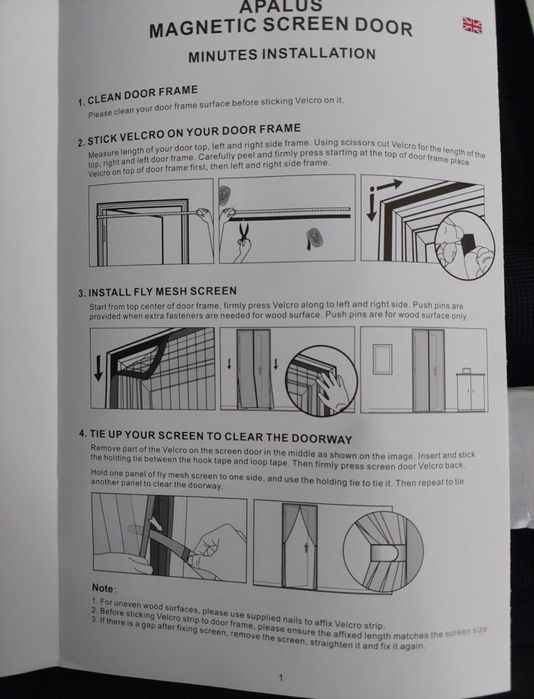 Moskitiera magnetyczna na drzwi 100× 220