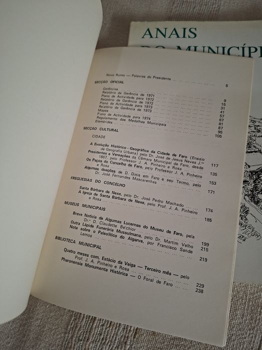 3 livros Anais do Município de Faro