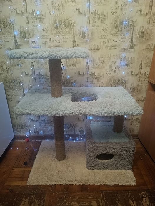 Домик для кошки кота когтеточка для кота будка