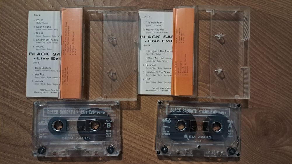 Black Sabbath Live evil Part I i II dwie kasety metal MC