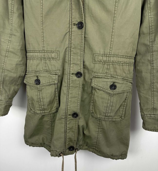 Kurtka damska ABERCROMBIE & FITCH parka z futerkiem y2k r. L