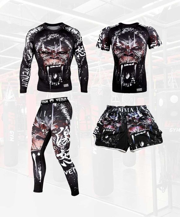 Venum Комплект 3 в 1, 4 в 1 рашгард, футболка, шорты, леггинсы!