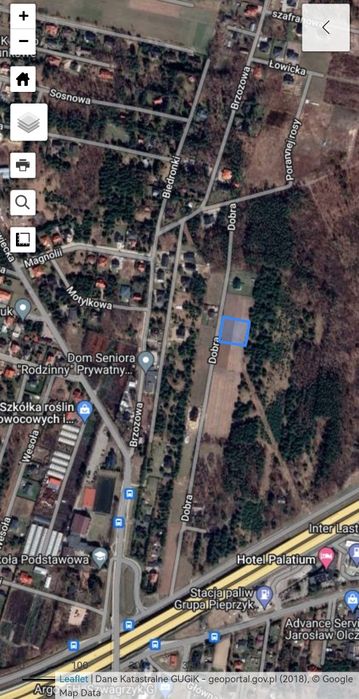 Działka budowlana 2000m2 objęta MPZP