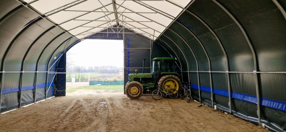 Hala łukowa 9x20x5m DOSTĘPNE OD RĘKI na bele garaż wiata magazyn nam