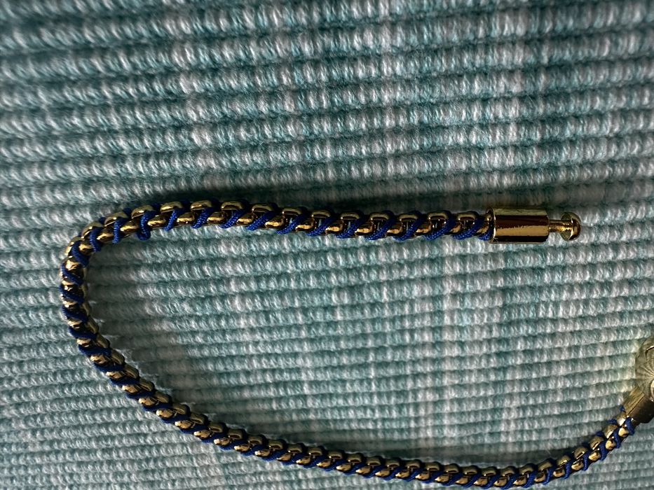 Pandora niebieska sznurkowa bransoletka 18 cm