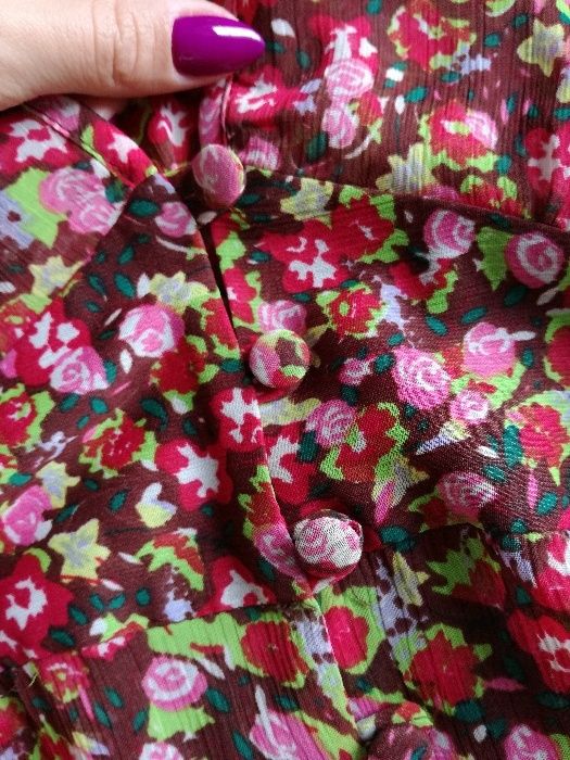 36(S) bluzka mgiełka floral kwiaty Topshop