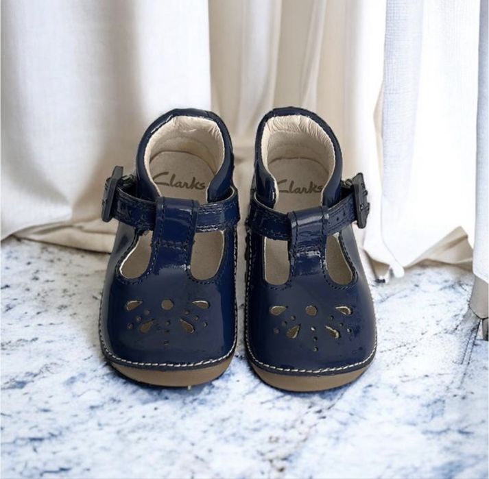 Оригінальні балетки пінетки Clarks з натуральної шкіри