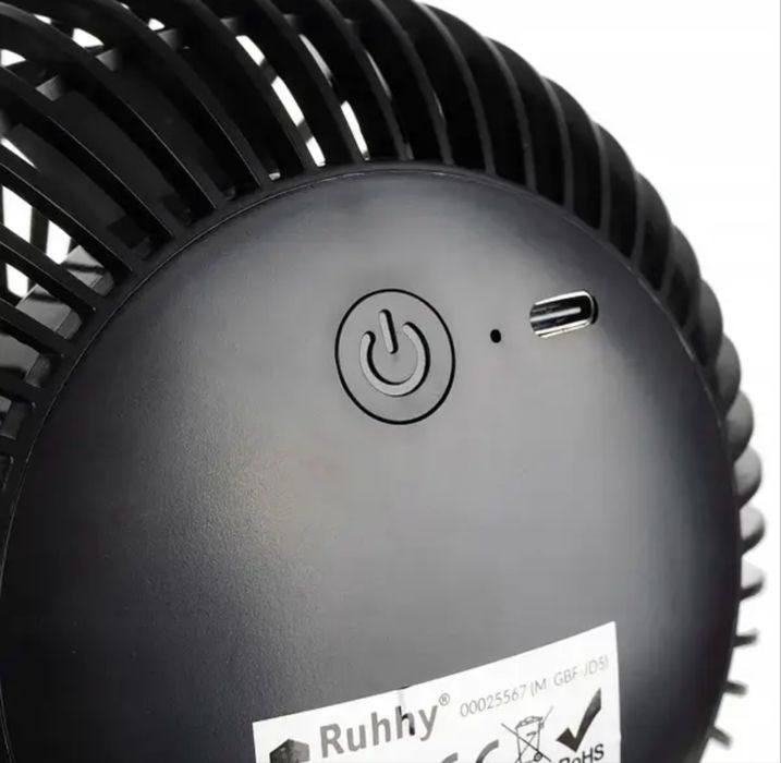 Вентилятор бездротовий USB Настільний Із затисками Ruhhy 25567