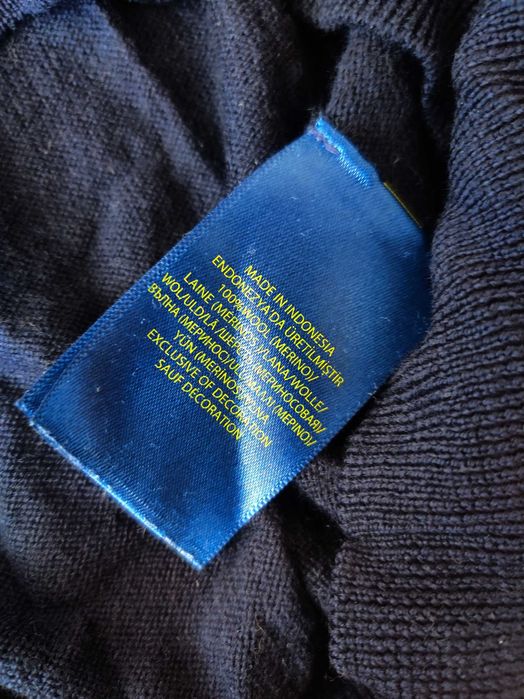 Sweter polo Ralph Lauren XL jak oryginalny granatowy oryginalny okazja swetr  męski