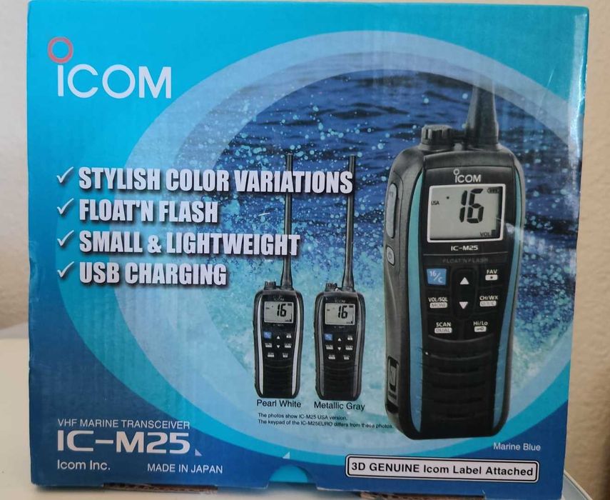 ICOM IC-M25 VHF Marítimo Flutuante IPX7 | Novo Completo | Made in Japan