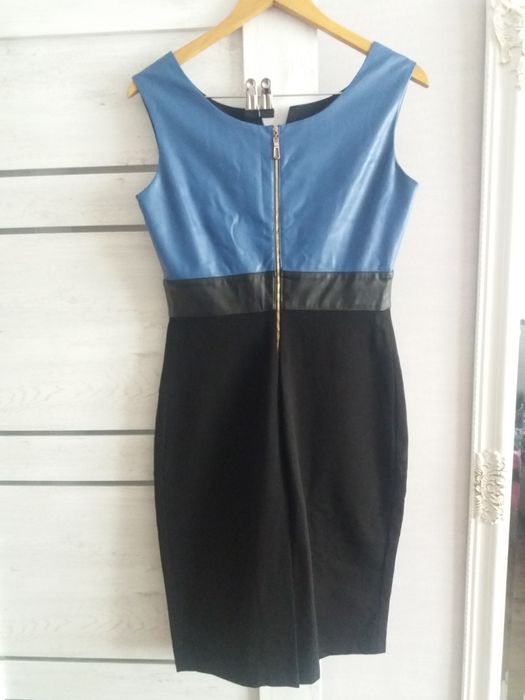 Платье трикотаж экокожа