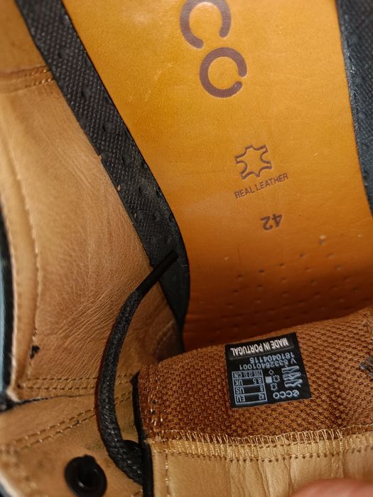 Półbuty męskie ECCO buty 41 42 skórzane trzewiki skóra naturalna
