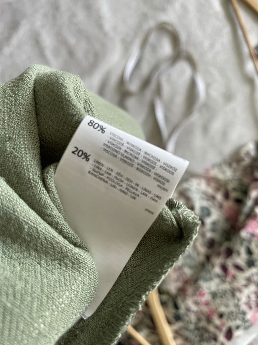 Lniana spódnica - len 20 % wiązana kopertowa spódniczka rozmair S lato