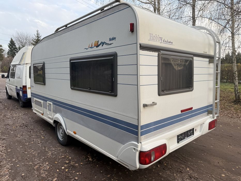 Hobby 460 Stacjonarna na działke budowe Sucha Szczelna 4 os Prysznic