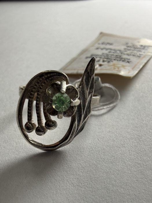 Вінтажна каблучка срібна 925  гранат Серебряное колечко кольцо серебро