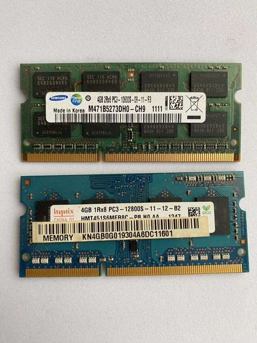 Оперативна пам’ять DDR3 SO-DIMM 4GB (Samsung + Hynix)