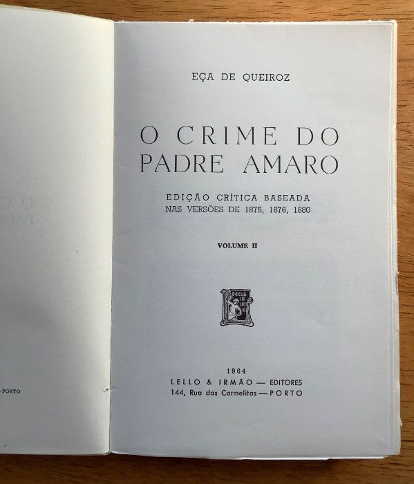 O Crime do Padre Amaro, Eça de Queirós