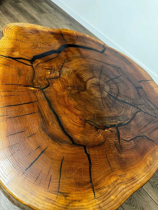 Stolik kawowy / drewno / loft / żywica / ogromny