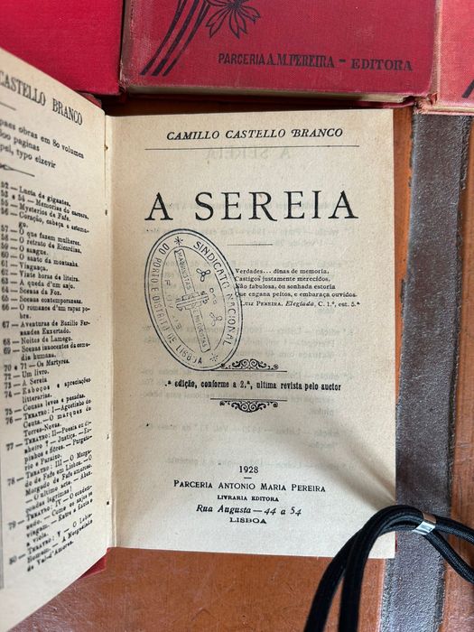 Lote livros raros de Camilo Castelo Branco - Obras