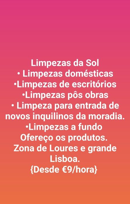 Faço limpezas domésticas