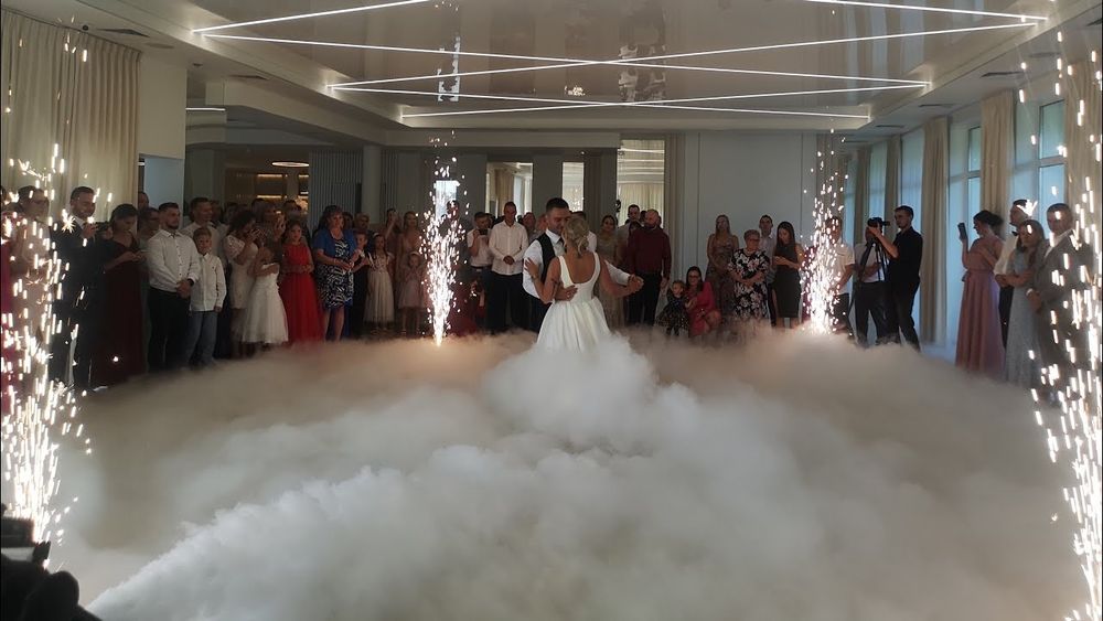 FOTOBUDKI - Klasyczna i 360, CIĘŻKI DYM fontanny iskier, napis L