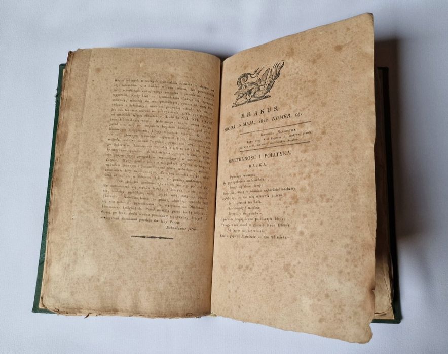 Czasopismo Krakus 1822, ponad 70 numerów w tym pierwsze, wielki unikat