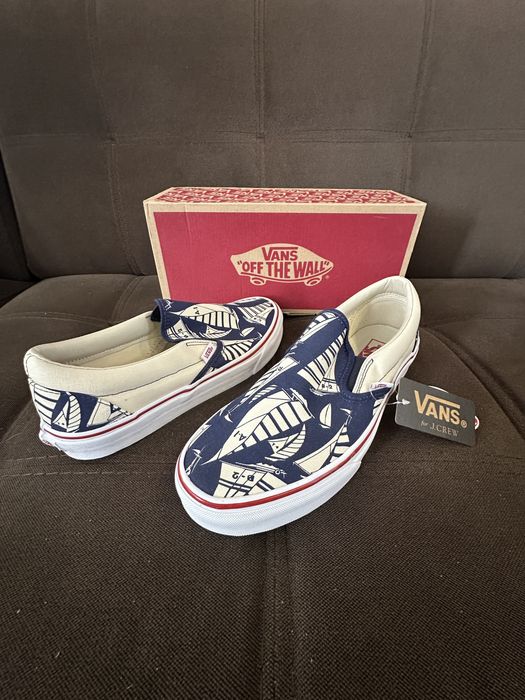Vans & Jcrew Classic Slip-On “Sailboats”