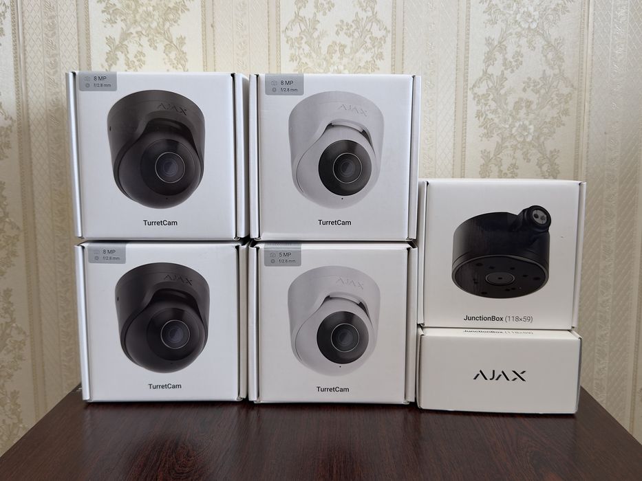 Проводная охранная IP-камера Ajax TurretCam (5 Mp/2.8 mm) White