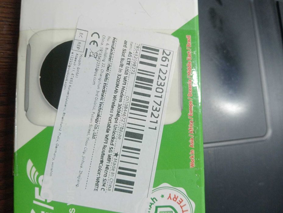 Hotspot Wi-Fi Móvel 4G/5G LTE – Bateria 3200mAh – Novo / Desbloqueado