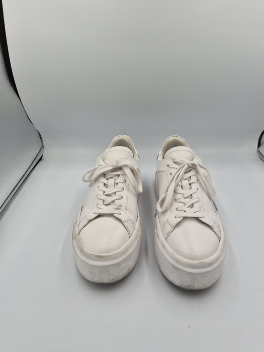 Sneakersy damskie białe na platformie Calvin Klein 40 skóra naturalna
