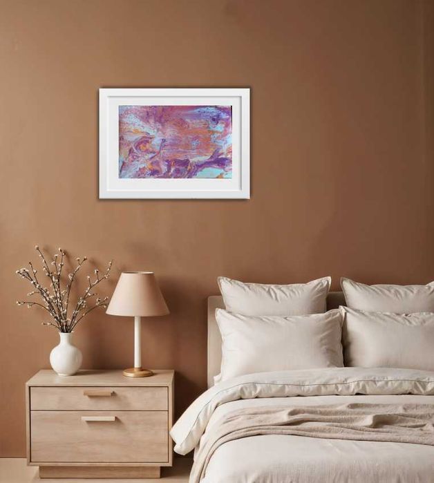 Pintura em acrílico única e original (moldura incluída)