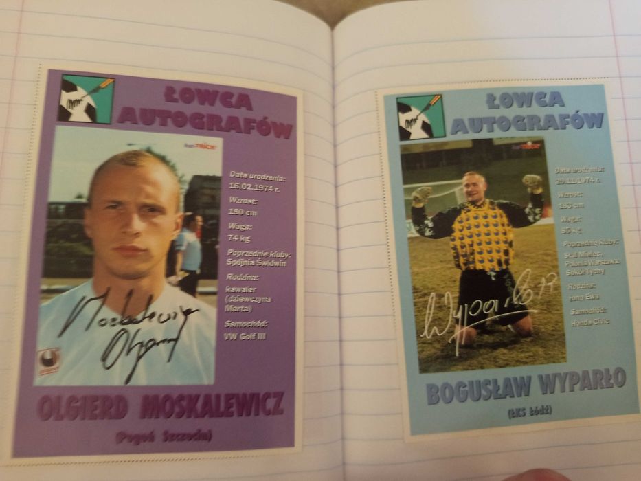 110 kart piłkarzy Łowca Autografów Magazyn Hat-Trick