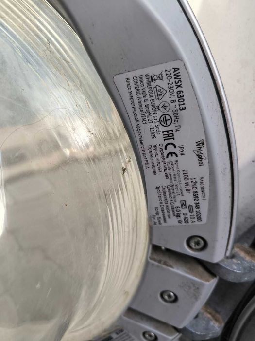 Продам пральну машинку Whirlpool AWSX 63013 по запчастинам