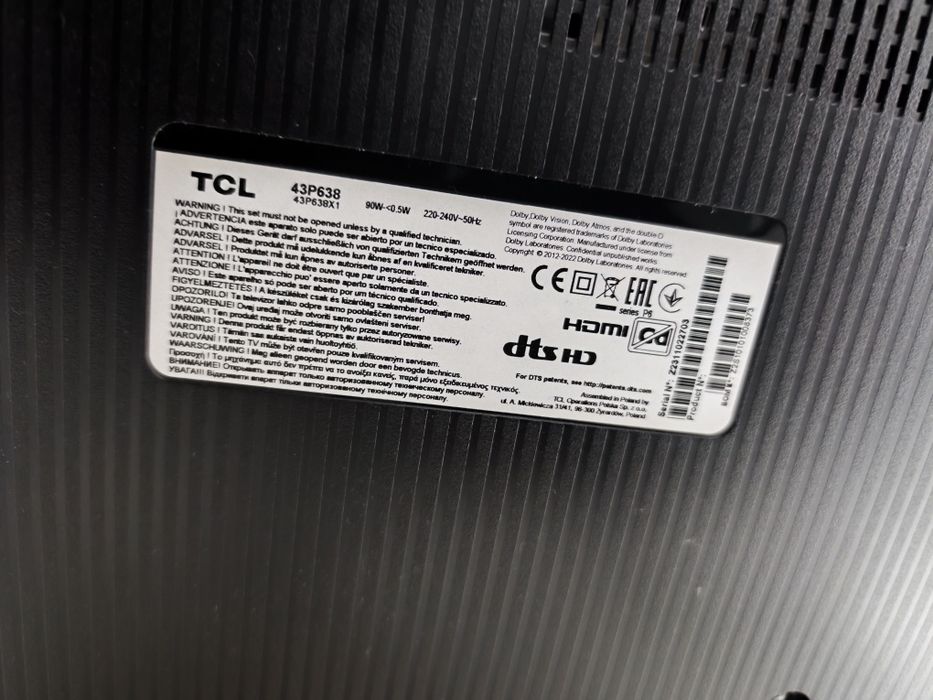 Telewizor TCL 43 cale
