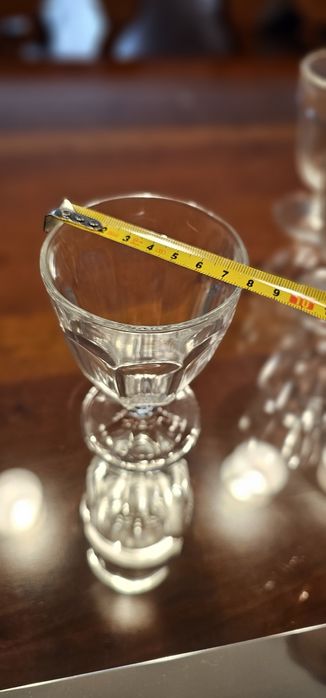 12 copos vidro de pé