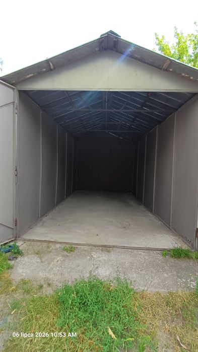 Garaż blaszany, używany, w dobrym stanie