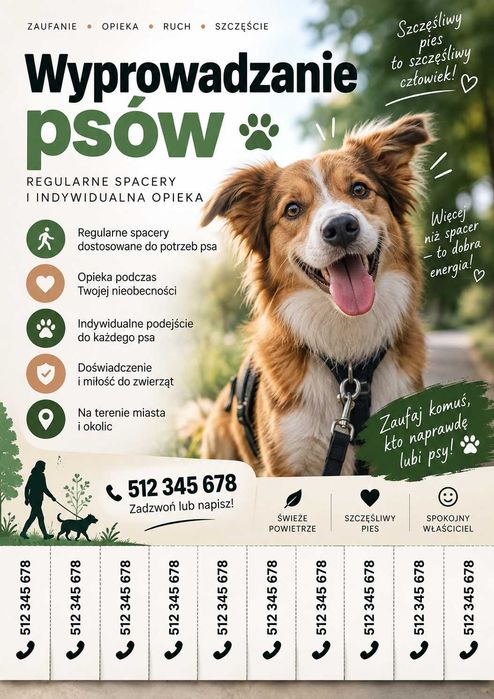 Projekt ogłoszenia A4 do wydruku – estetyczna grafika na tablicę