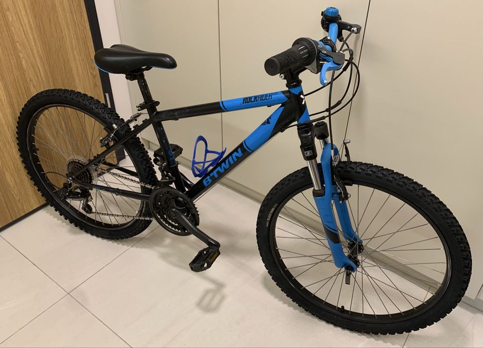 Rower dzieciecy 24 cale, Rockrider 500, nowe opony,  łancuch i klocki