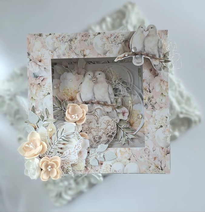 Kartka ślubna z pudełkiem