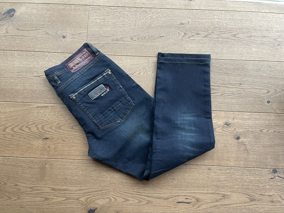 Nowe Armani Jeans 003 Indigo – spodnie męskie, jeansy, indigo, W36 L34