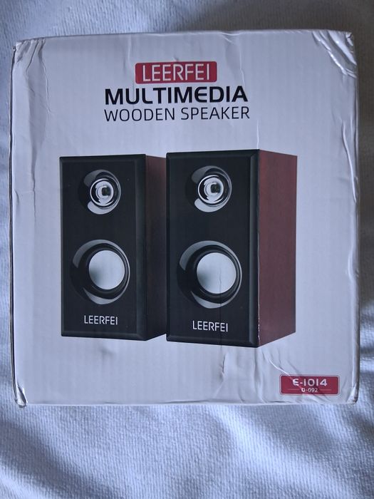 Colunas Multimédia em madeira Wooden Speaker Leerfei