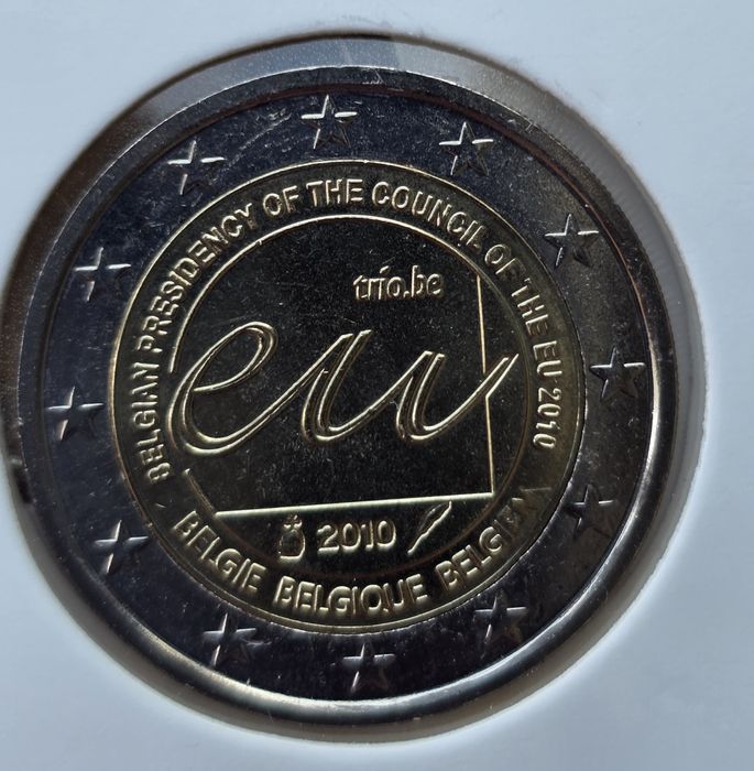 2 eur Bélgica 2010 presidência unc