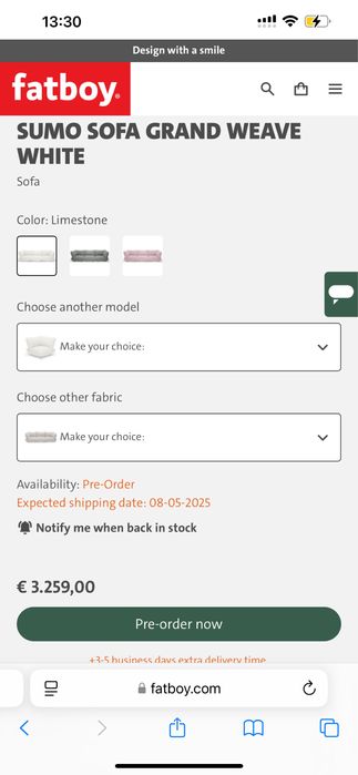 Sofa fatboy novo na caixa