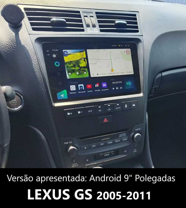 (NOVO) Rádio 2DIN • LEXUS IS / GS • Android • GPS • is200 is220 is300