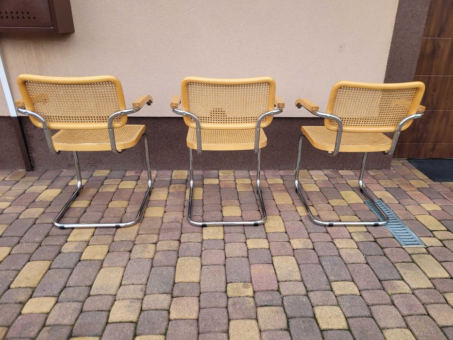 ‼️UNIKAT‼️ 3 x Krzesło Cesca proj Marcel Breuer Bauhaus Włochy Mid Century