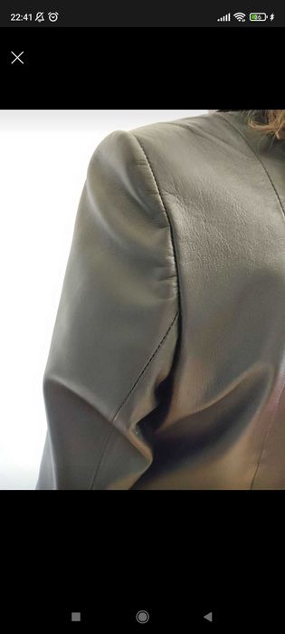 Casaca de pele genuína vintage