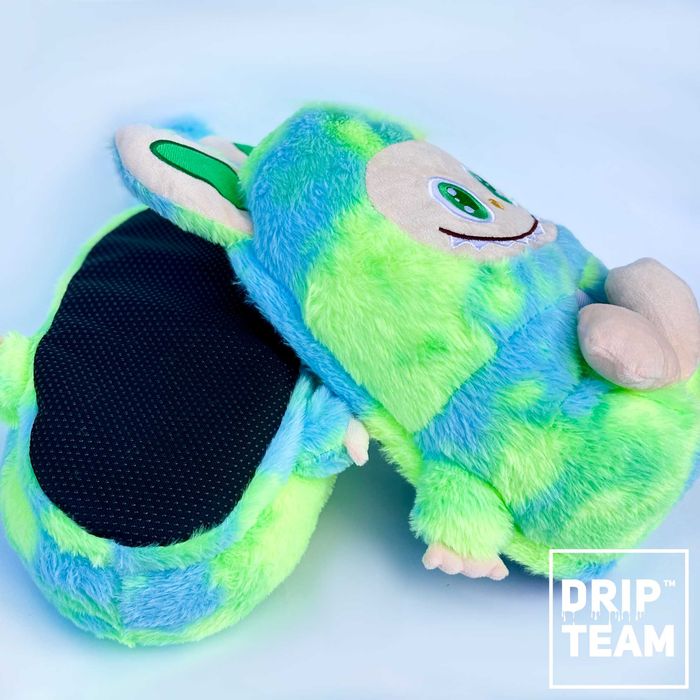 Kapcie Pluszowe Labubu Niebiesko-Zielone - r. 35-45