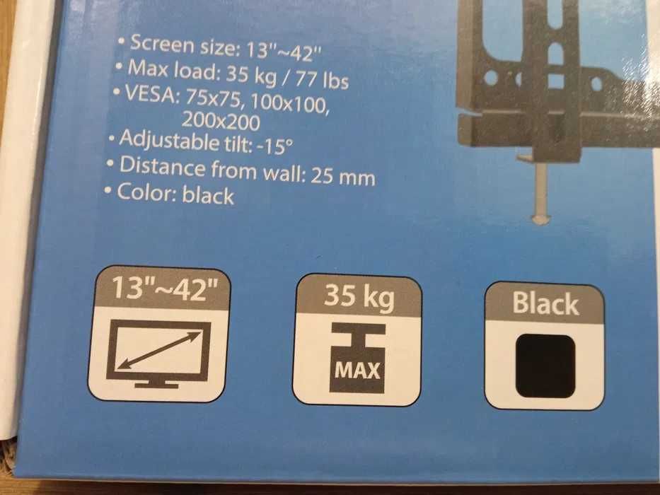 Uchwyt wieszak do TV lub monitora 13-42 cali uchylny NOWY