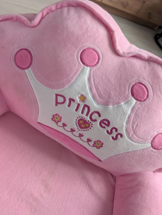 Rozkładany fotel kanapa princess różowy