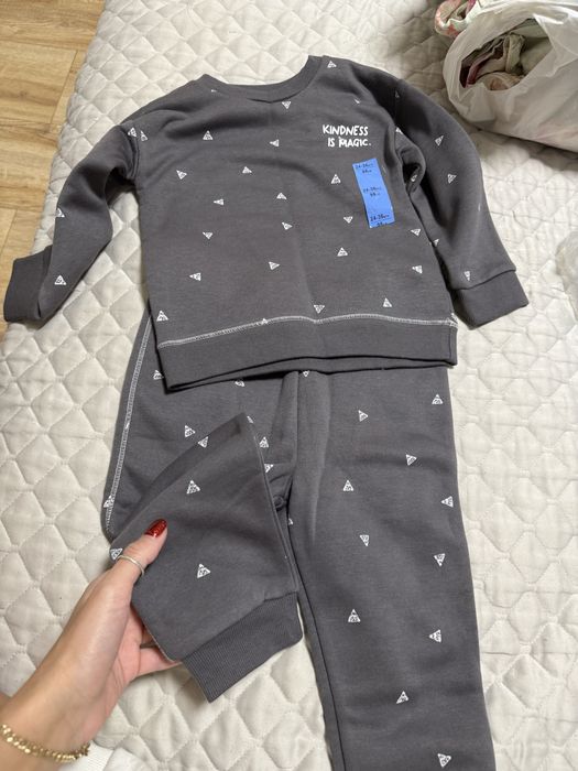 Костюм спортивний дитячий сірий теплий